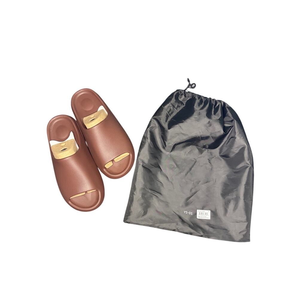 Yeezy YS-01 Slides Fudge Brown NWT Mens Size 14 YZY Foam Slip On Sandals New